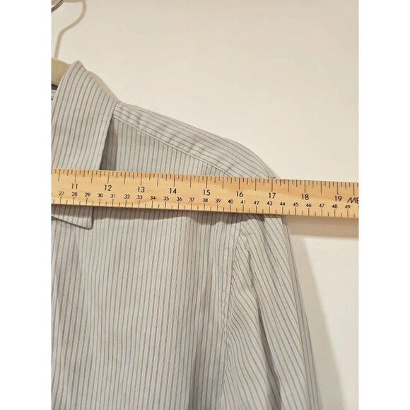 Paul Smith Italy Roll-Up Long Sleeve Shirt Contrast Cuff MED Gray Plaid Floral - Picture 4 of 12